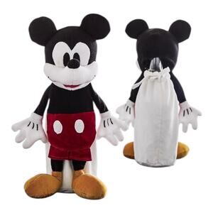 Disney Mickey Mouse Bottle Holder Wine Whiskey Gift Bag Velvet 16" Plush Disney